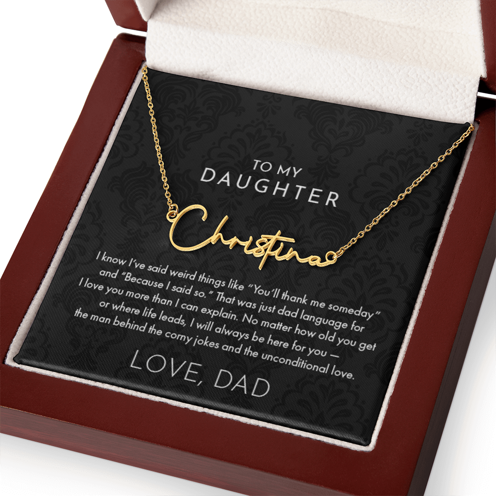 Dad to Daughter, Name Necklace