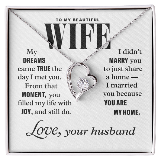 Forever Love Necklace to Wife From Husband
