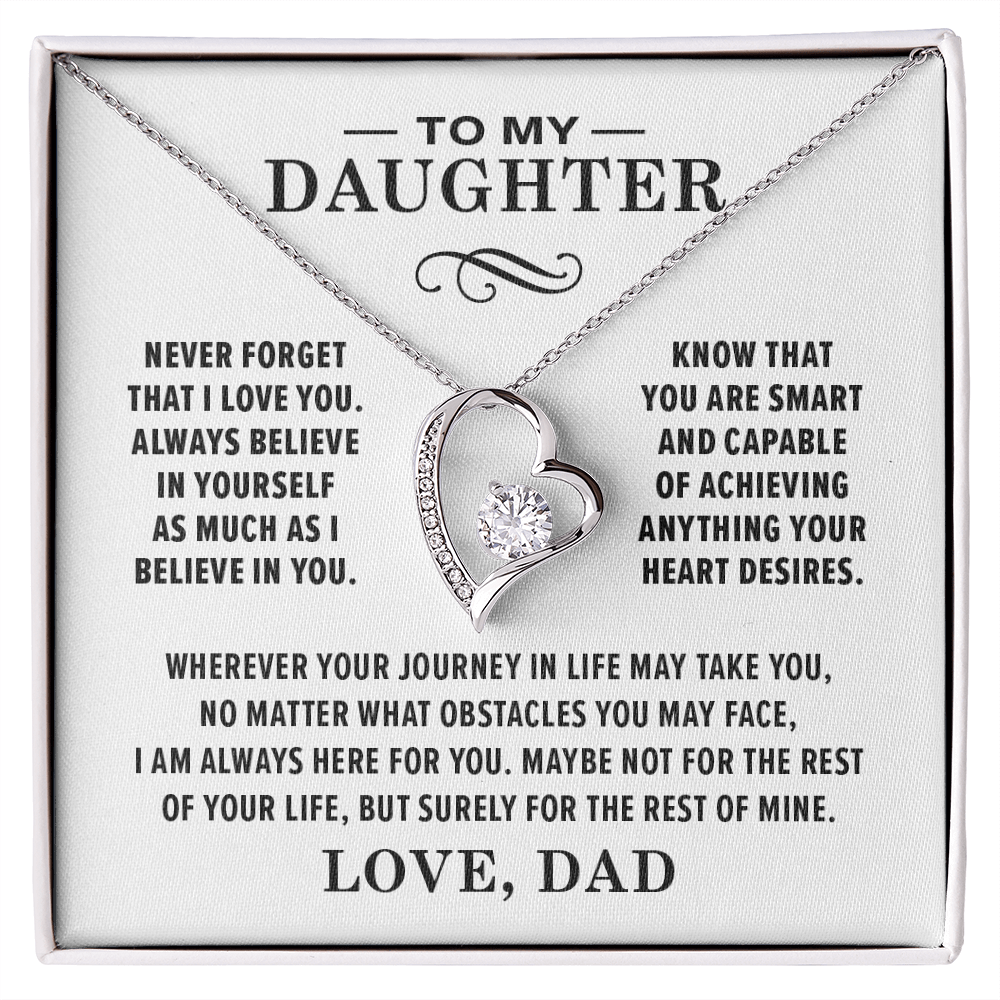 Gift For Daughter From Dad, "Believe In Yourself, Knot Necklace