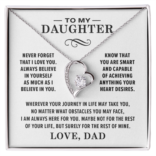 Gift For Daughter From Dad, "Believe In Yourself, Knot Necklace