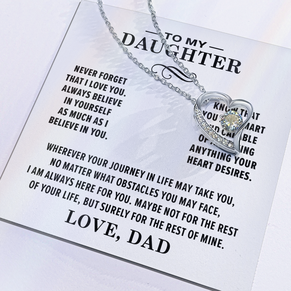 Gift For Daughter From Dad, "Believe In Yourself, Knot Necklace