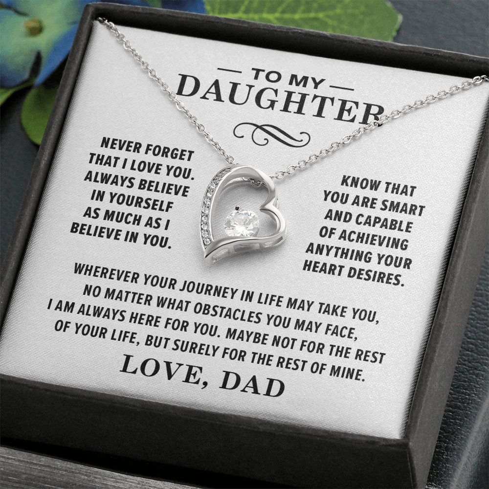 Gift For Daughter From Dad, "Believe In Yourself, Knot Necklace