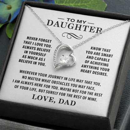 Gift For Daughter From Dad, "Believe In Yourself, Knot Necklace