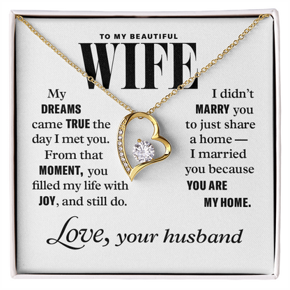 Forever Love Necklace to Wife From Husband