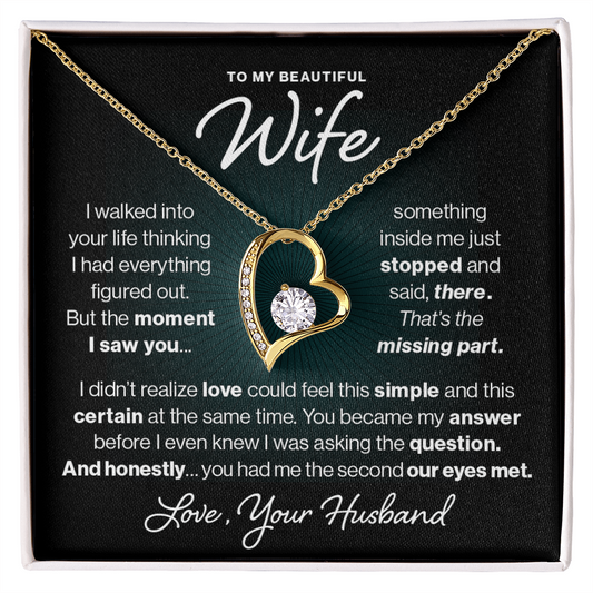 To My Wife, My Missing Part