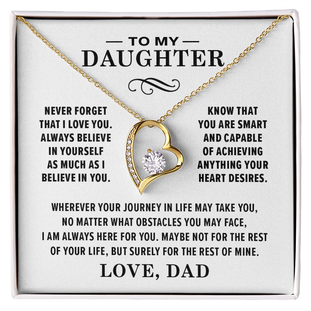 Gift For Daughter From Dad, "Believe In Yourself, Knot Necklace