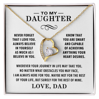 Gift For Daughter From Dad, "Believe In Yourself, Knot Necklace