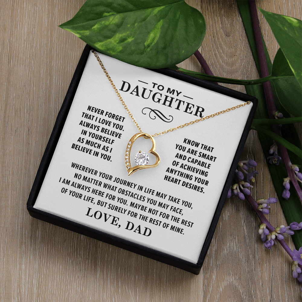 Gift For Daughter From Dad, "Believe In Yourself, Knot Necklace