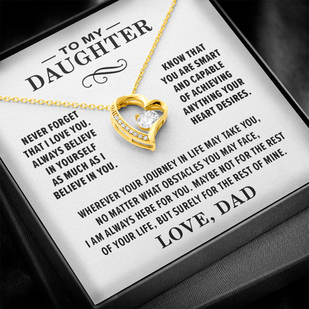 Gift For Daughter From Dad, "Believe In Yourself, Knot Necklace