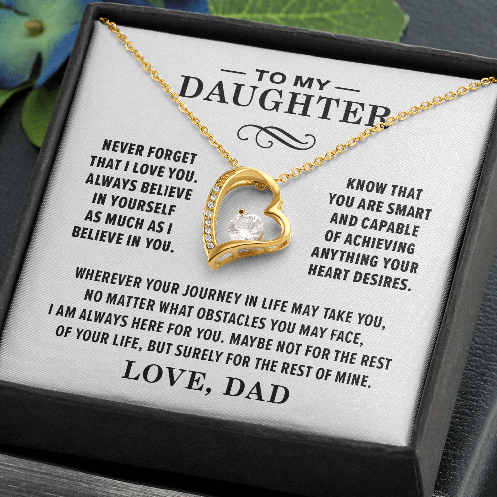 Gift For Daughter From Dad, "Believe In Yourself, Knot Necklace