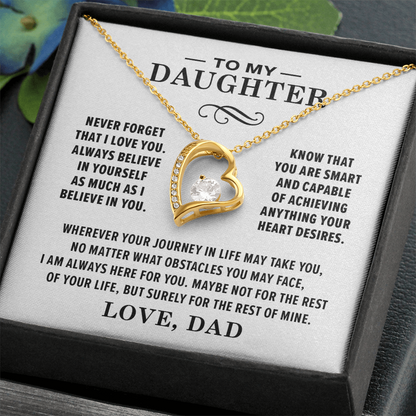 Gift For Daughter From Dad, "Believe In Yourself, Knot Necklace