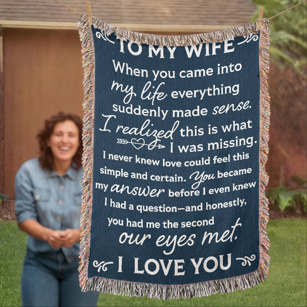To My Wife Woven Heirloom Blanket