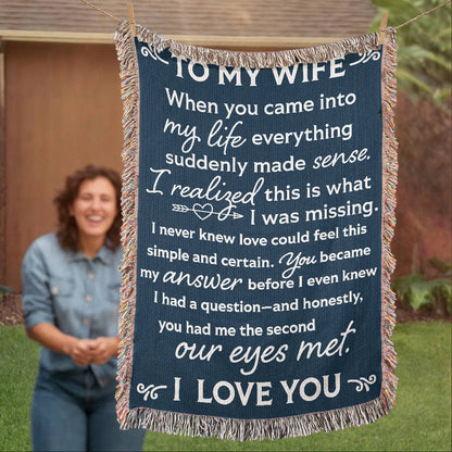 To My Wife Woven Heirloom Blanket