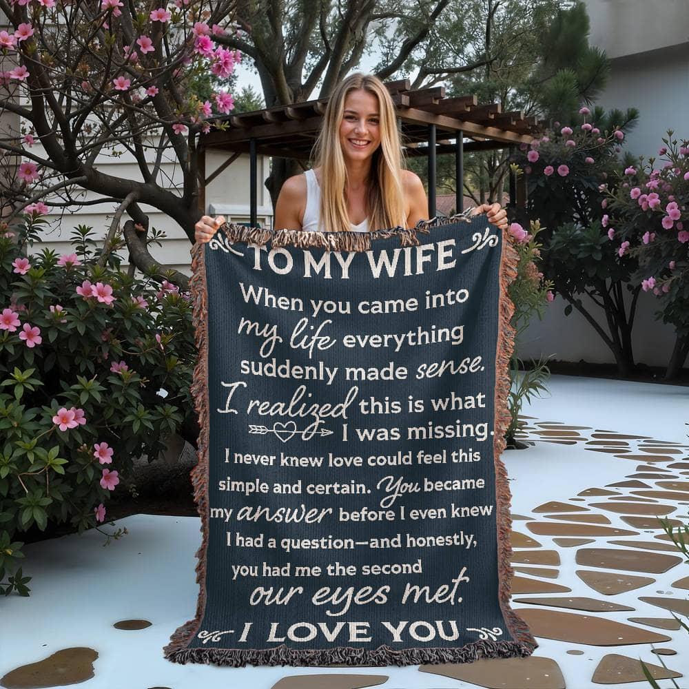 To My Wife Woven Heirloom Blanket