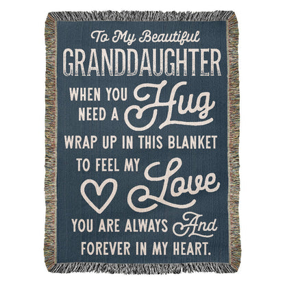 Granddaughter Loom Woven Blanket