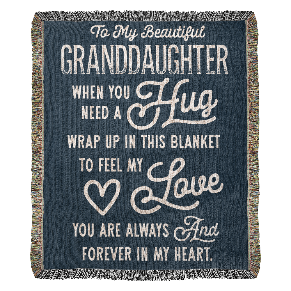 Granddaughter Loom Woven Blanket