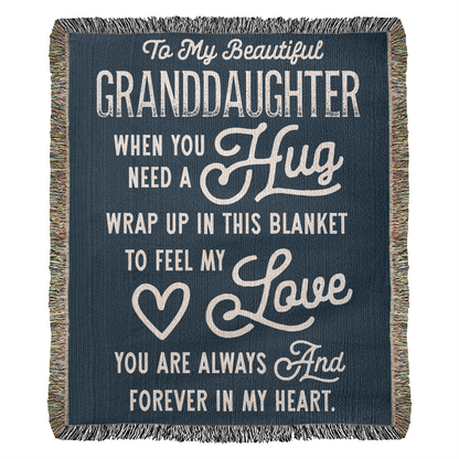 Granddaughter Loom Woven Blanket