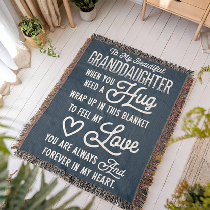 Granddaughter Loom Woven Blanket