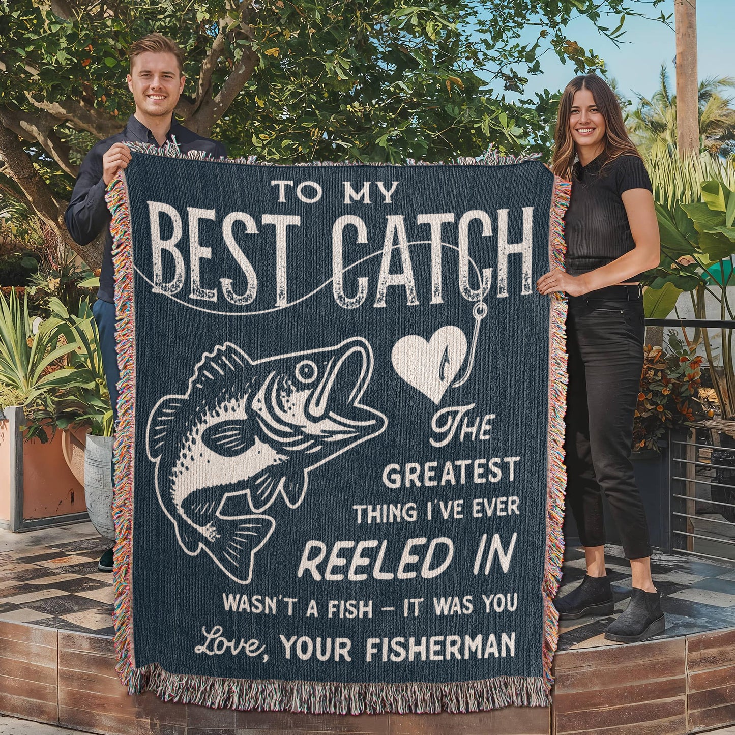 To My Best Catch, Woven Blanket