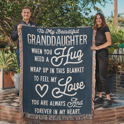 Granddaughter Loom Woven Blanket