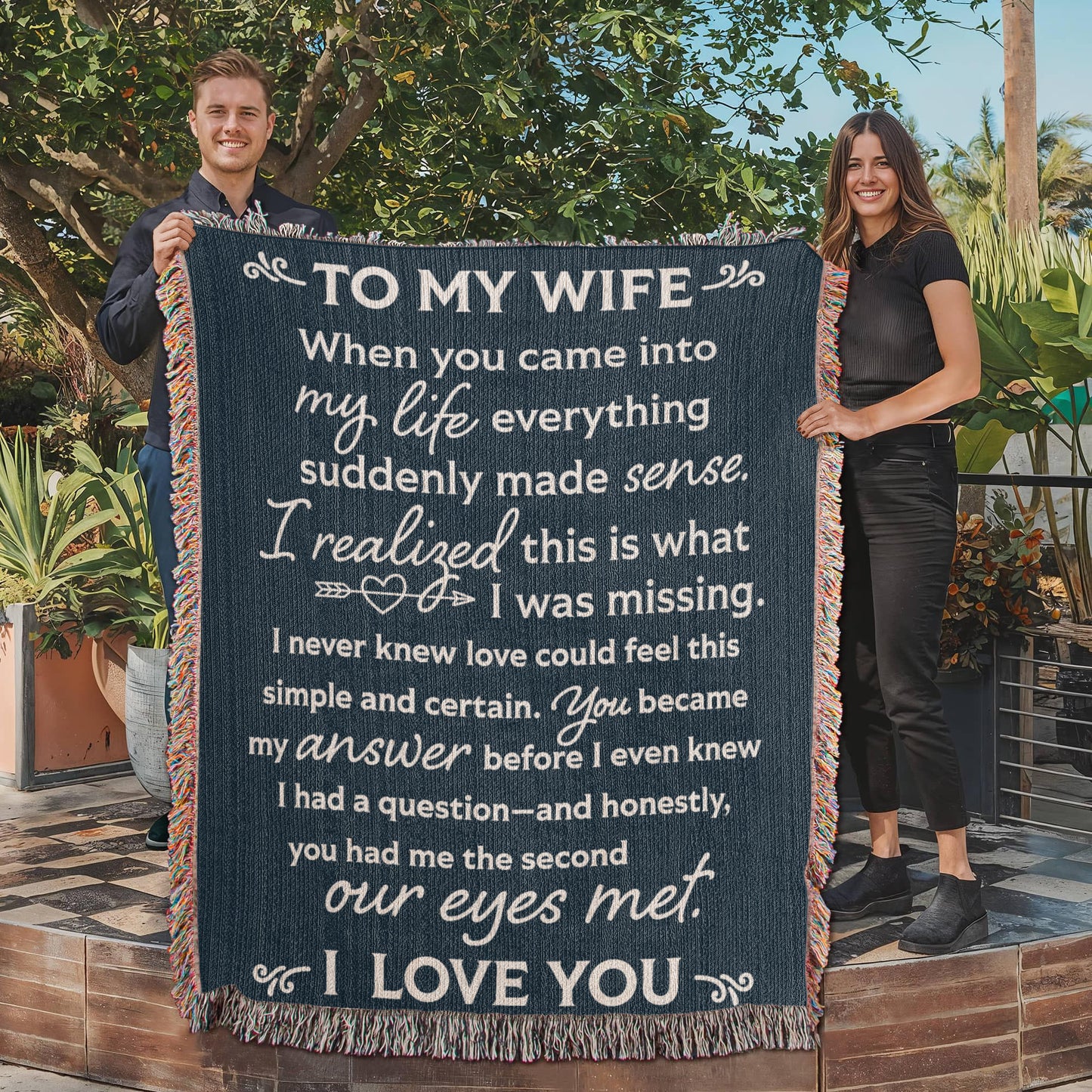 To My Wife Woven Heirloom Blanket