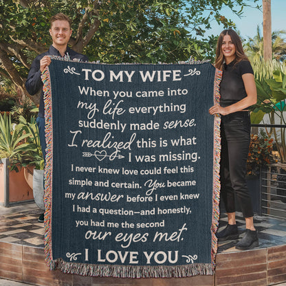 To My Wife Woven Heirloom Blanket