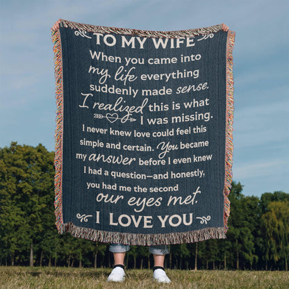 To My Wife Woven Heirloom Blanket