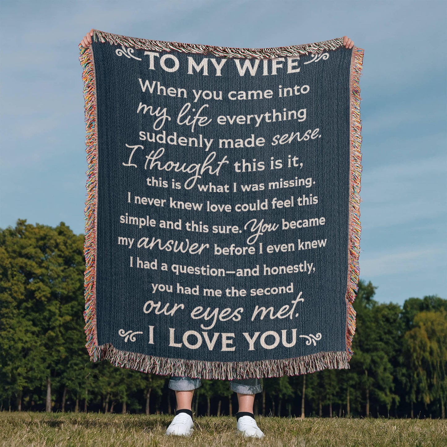 To My Wife Heirloom Woven Blanket