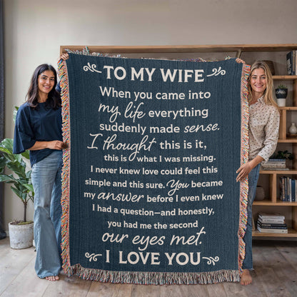 To My Wife Heirloom Woven Blanket