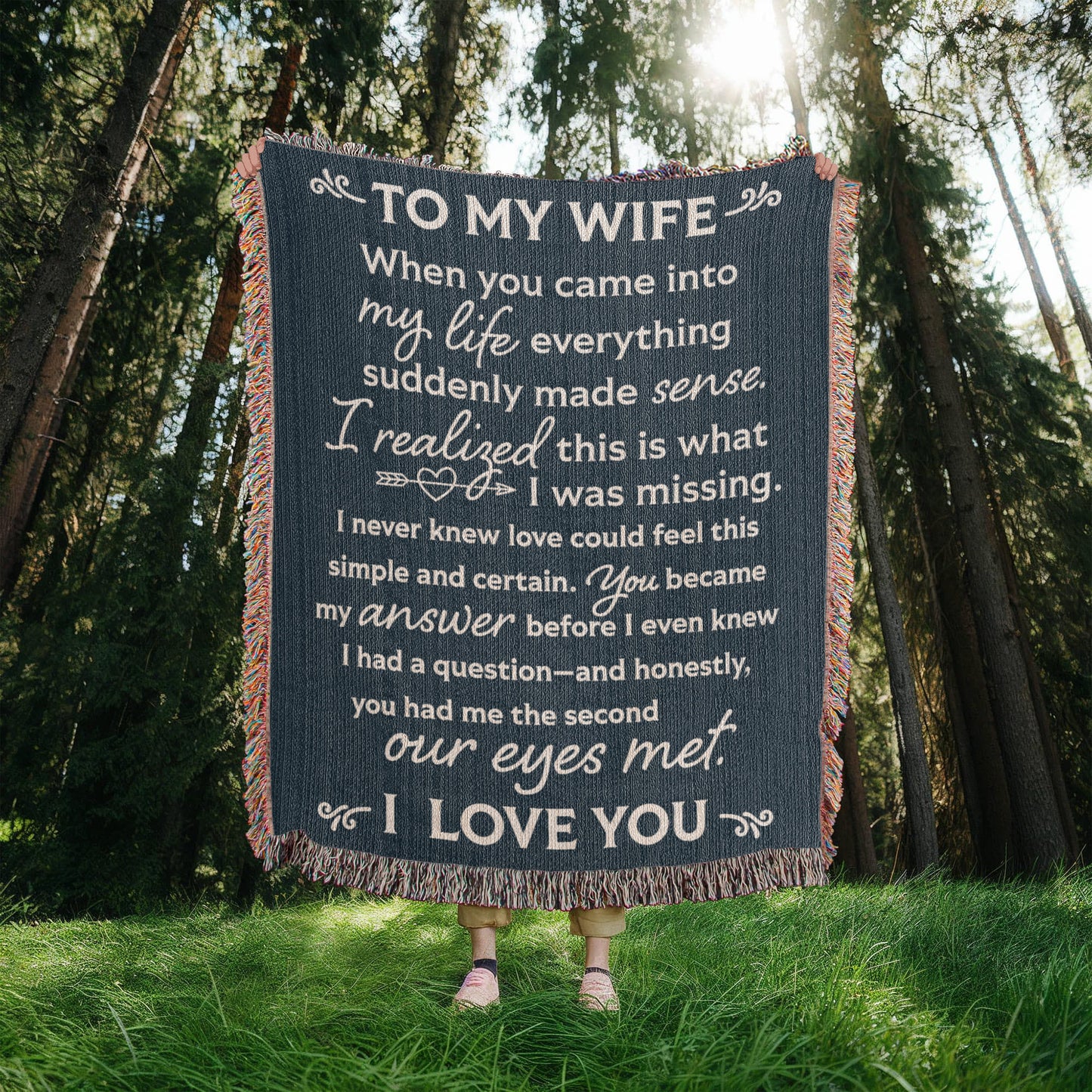 To My Wife Woven Heirloom Blanket