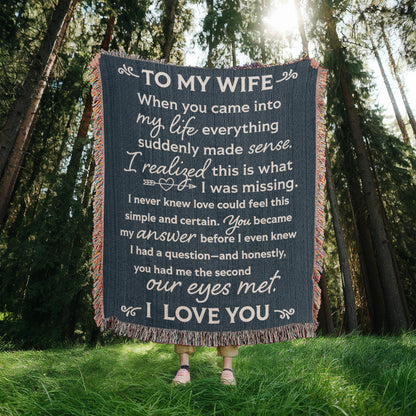 To My Wife Woven Heirloom Blanket