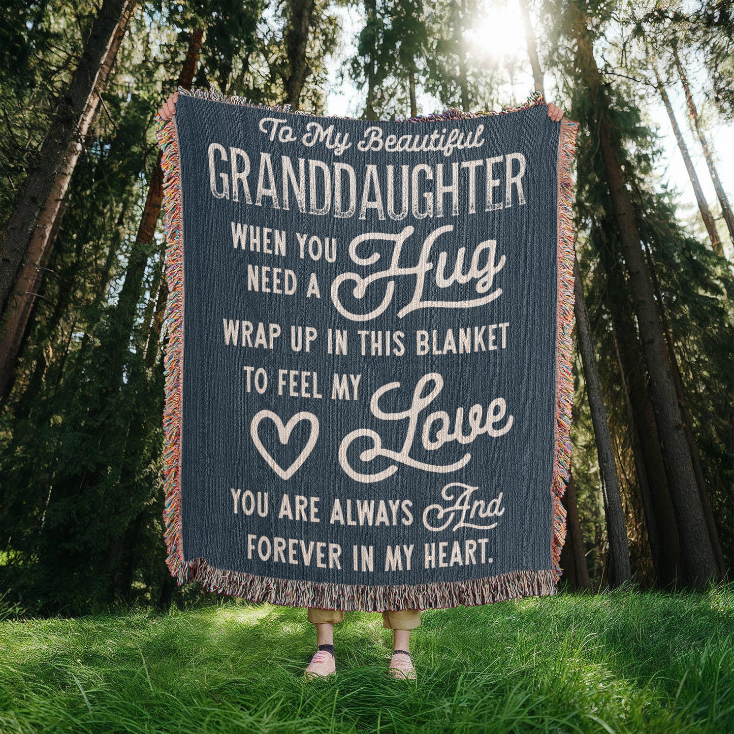 Granddaughter Loom Woven Blanket