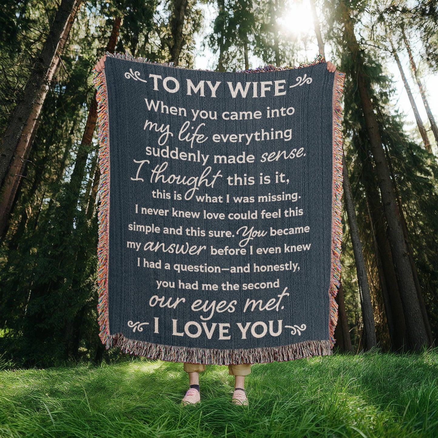 To My Wife Heirloom Woven Blanket