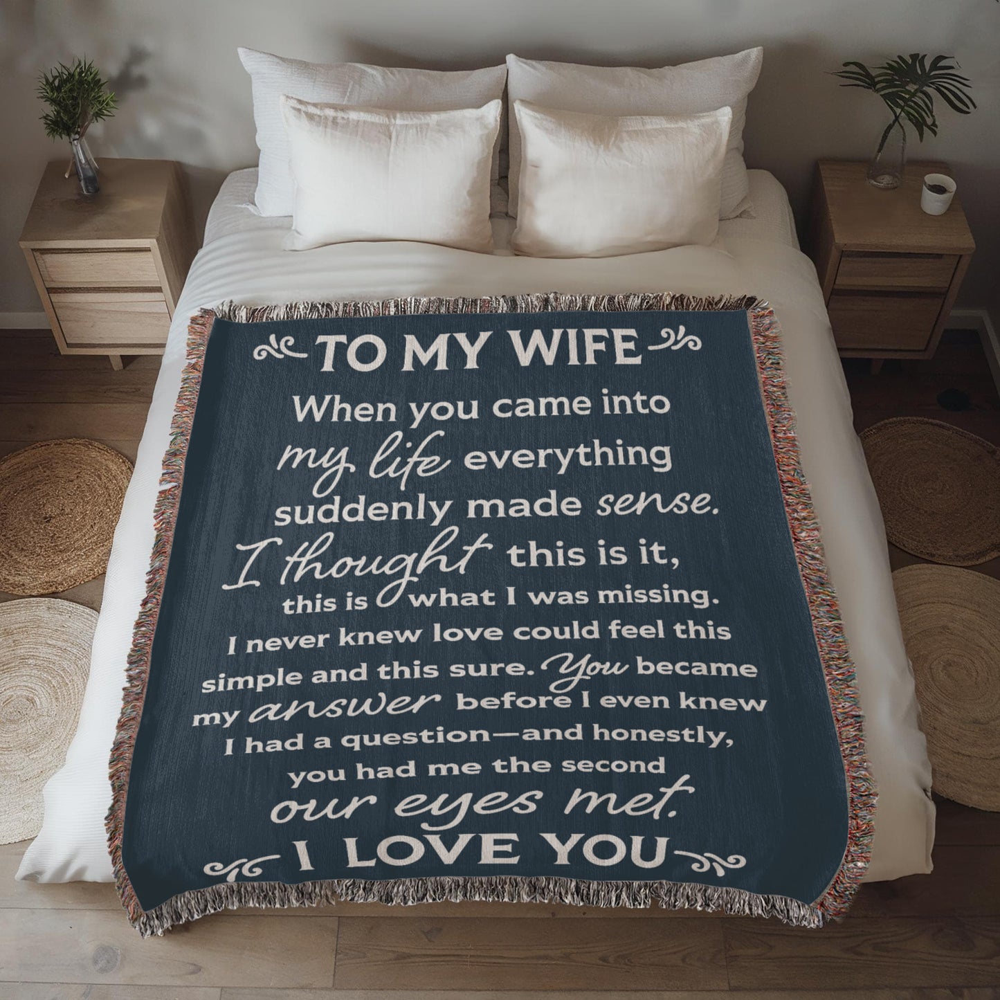 To My Wife Heirloom Woven Blanket