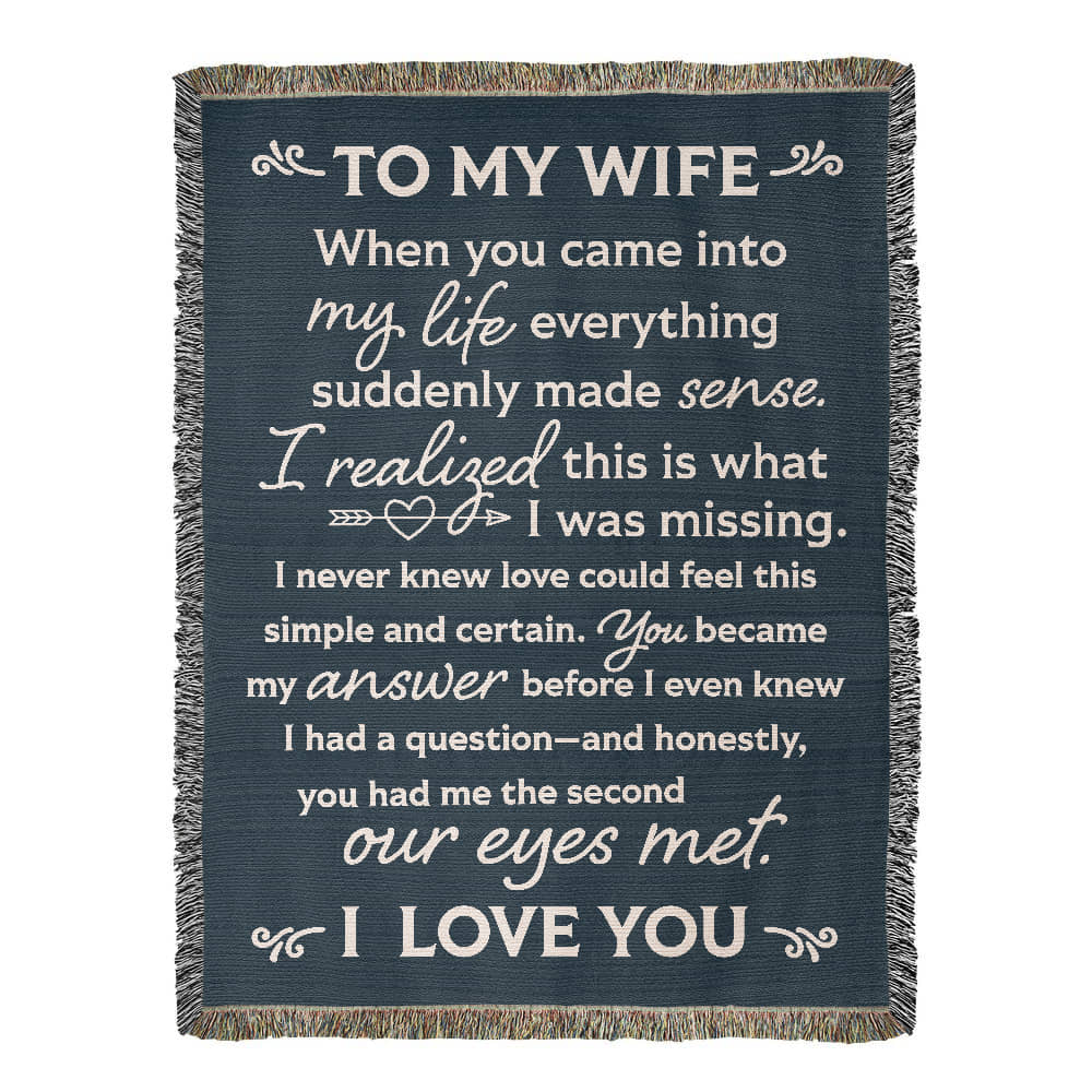 To My Wife Woven Heirloom Blanket