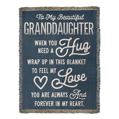 Granddaughter Loom Woven Blanket