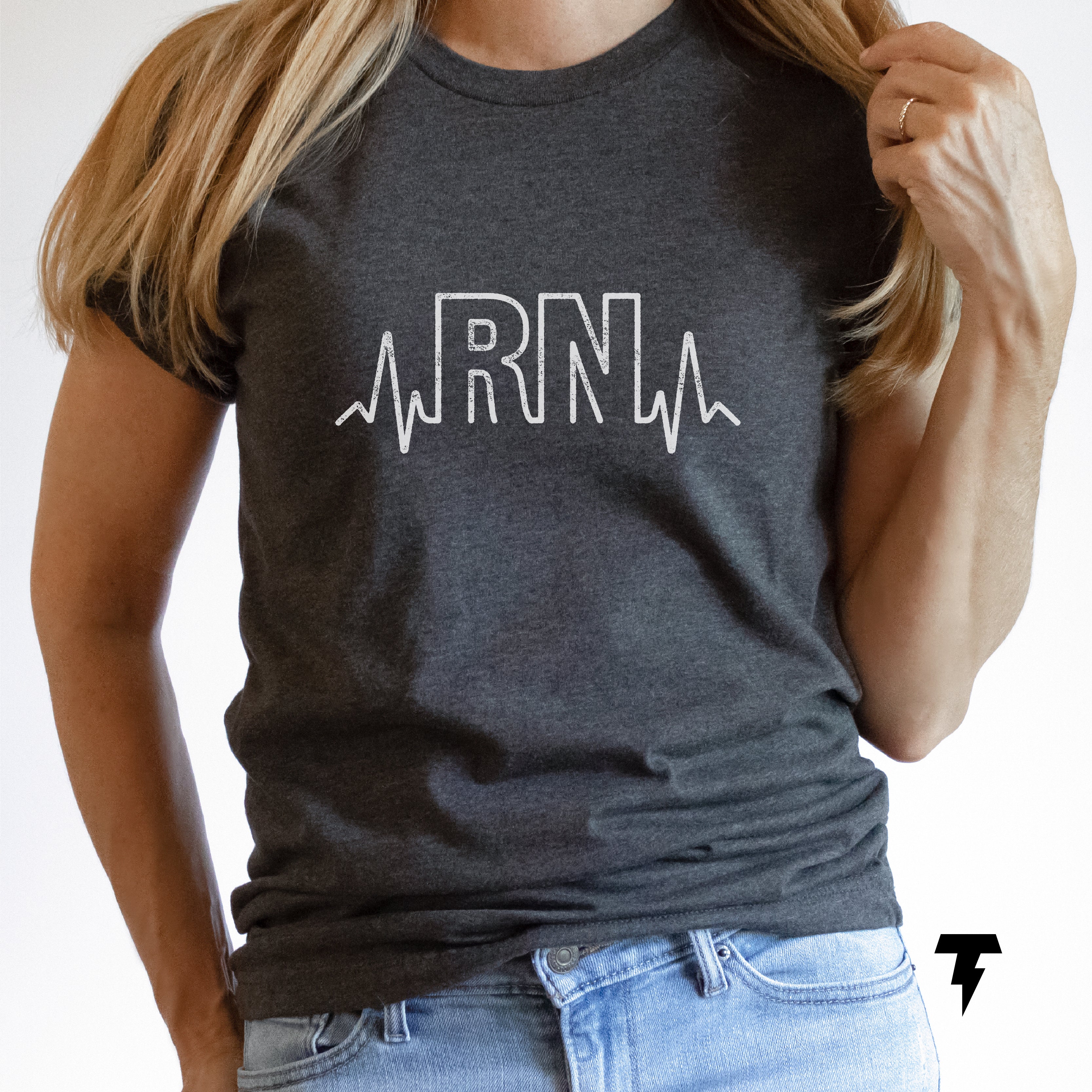 a woman wearing a t - shirt with the word arnna printed on it