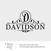 D Monogram Download SVG, Split Letter D initial Svg, Mailbox Family Name svg, Letter D svg, Personalized Last Name svg Files for Cricut