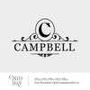 C Monogram Download SVG, Split Letter C initial Svg, Mailbox Family Name svg, Letter C svg, C Frame Monogram, Letter C, svg Files for Cricut