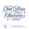 God Bless America SVG, 4th Of July svg, Sublimation PNG File, Patriotic, Fourth of July, SVG File For Cricut, Silhouette