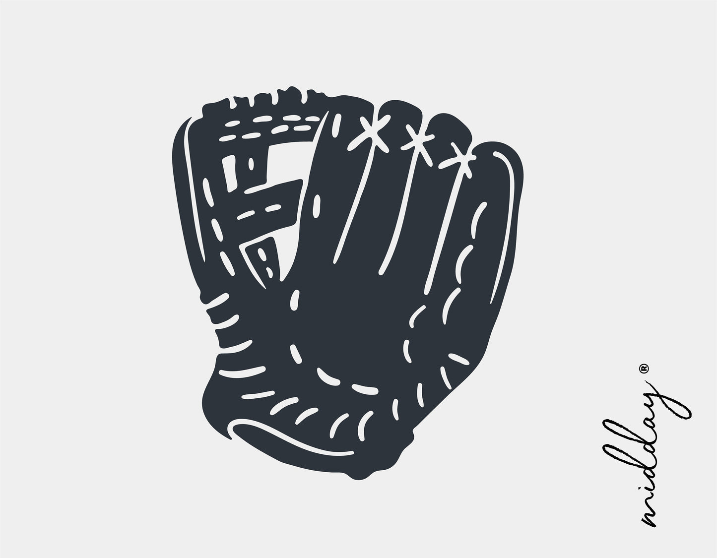 Baseball glove SVG design graphic for crafting projects and cut files