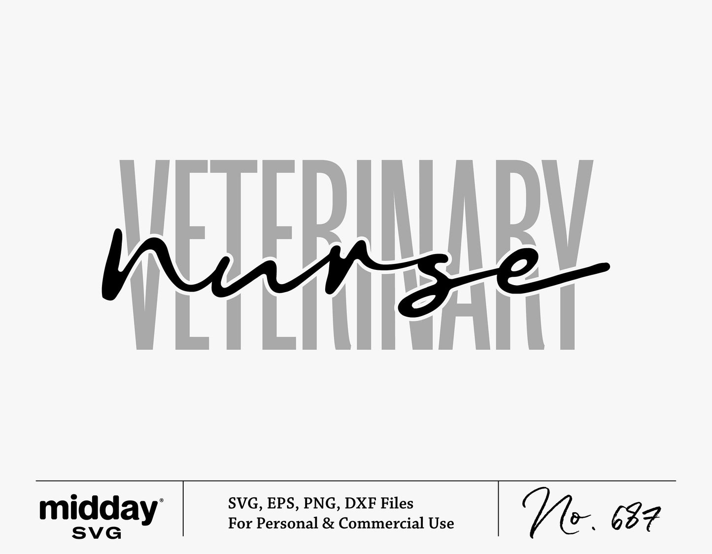 Veterinary Nurse SVG, Cricut Cut File, suitable for shirts, digital download with SVG, EPS, PNG, DXF formats, design number 687.