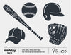 Baseball Bundle SVG, Baseball Clipart Png, Glove, Baseball Cap, Batting Helmet, Baseball Png, Baseball cut files, Youth Baseball Cut File