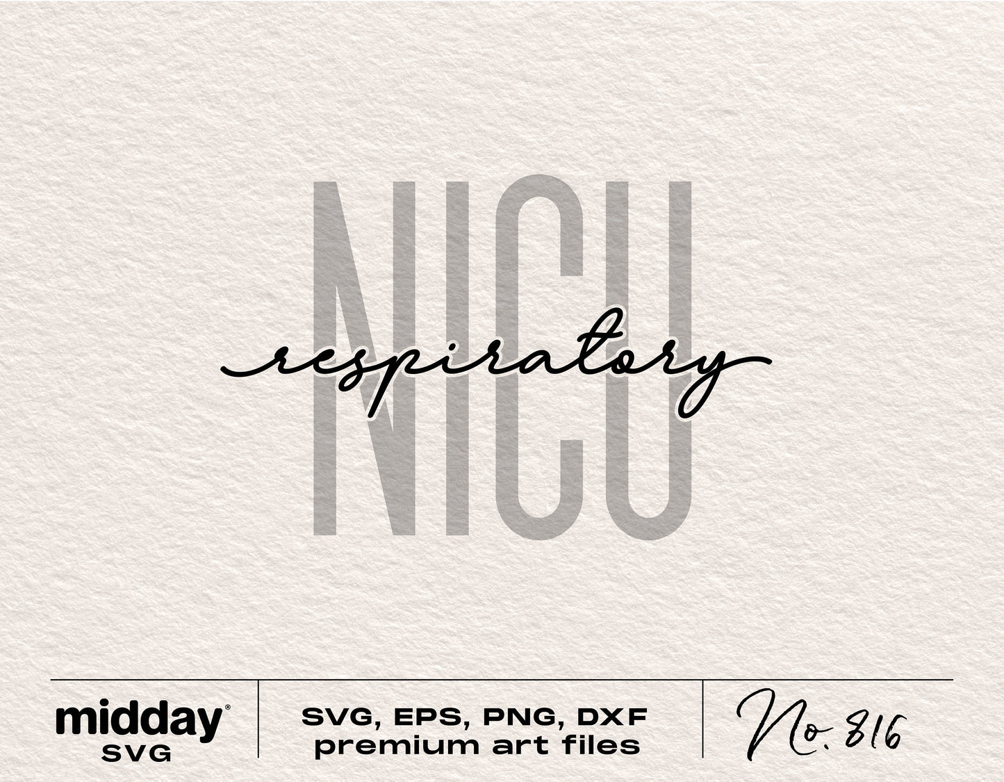 NICU Respiratory SVG design for Cricut, Silhouette, sublimation, featuring stylish text for respiratory therapist shirts.