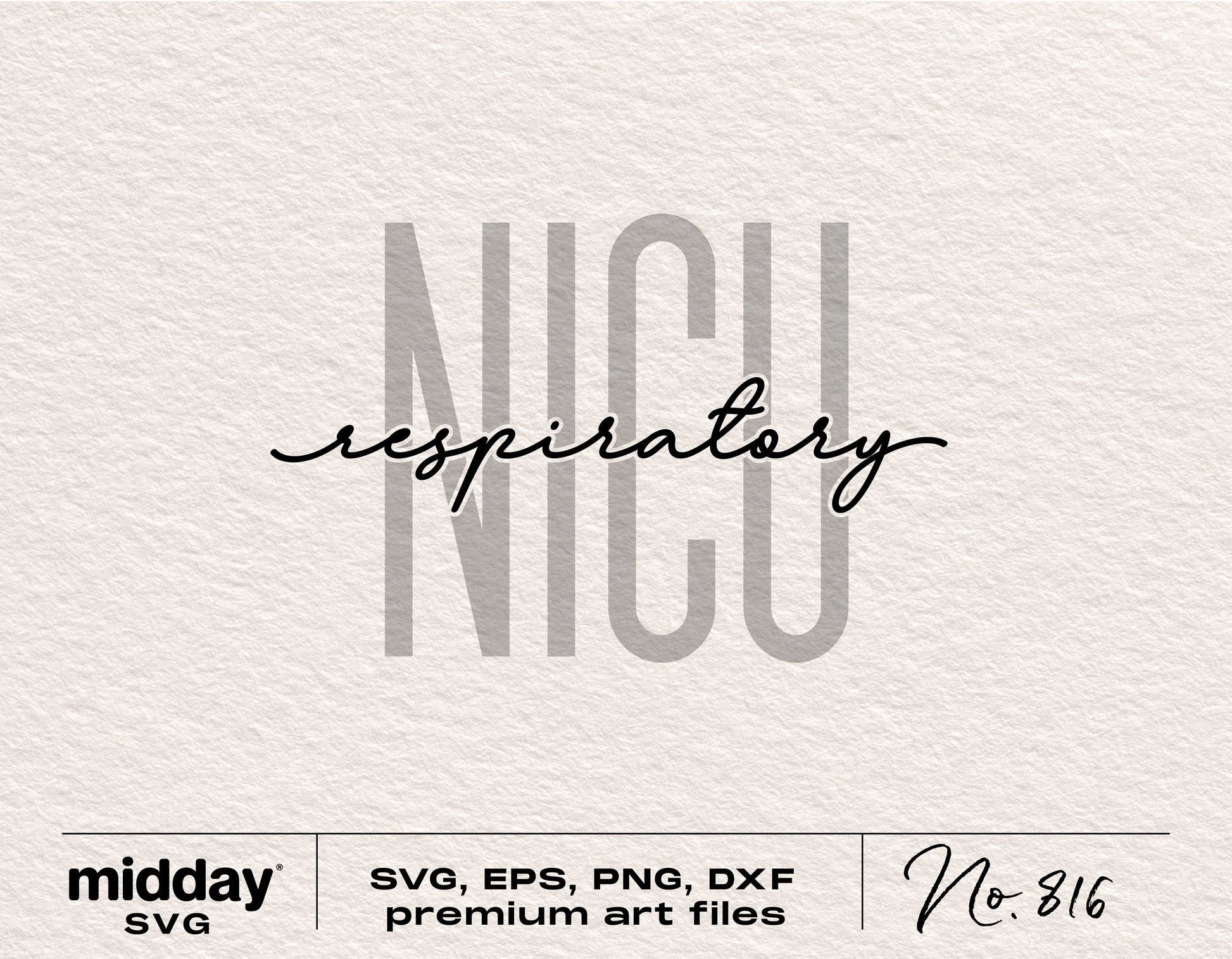 NICU Respiratory SVG design for Cricut, Silhouette, sublimation, featuring stylish text for respiratory therapist shirts.