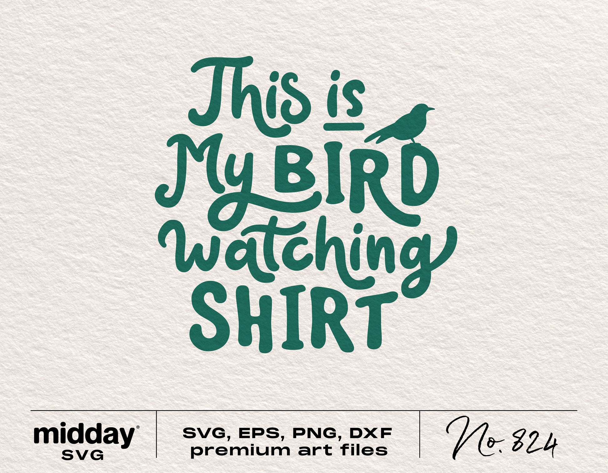 "This is My Bird Watching Shirt" SVG design in green for Cricut and Silhouette, perfect for bird lovers and hobbyists.