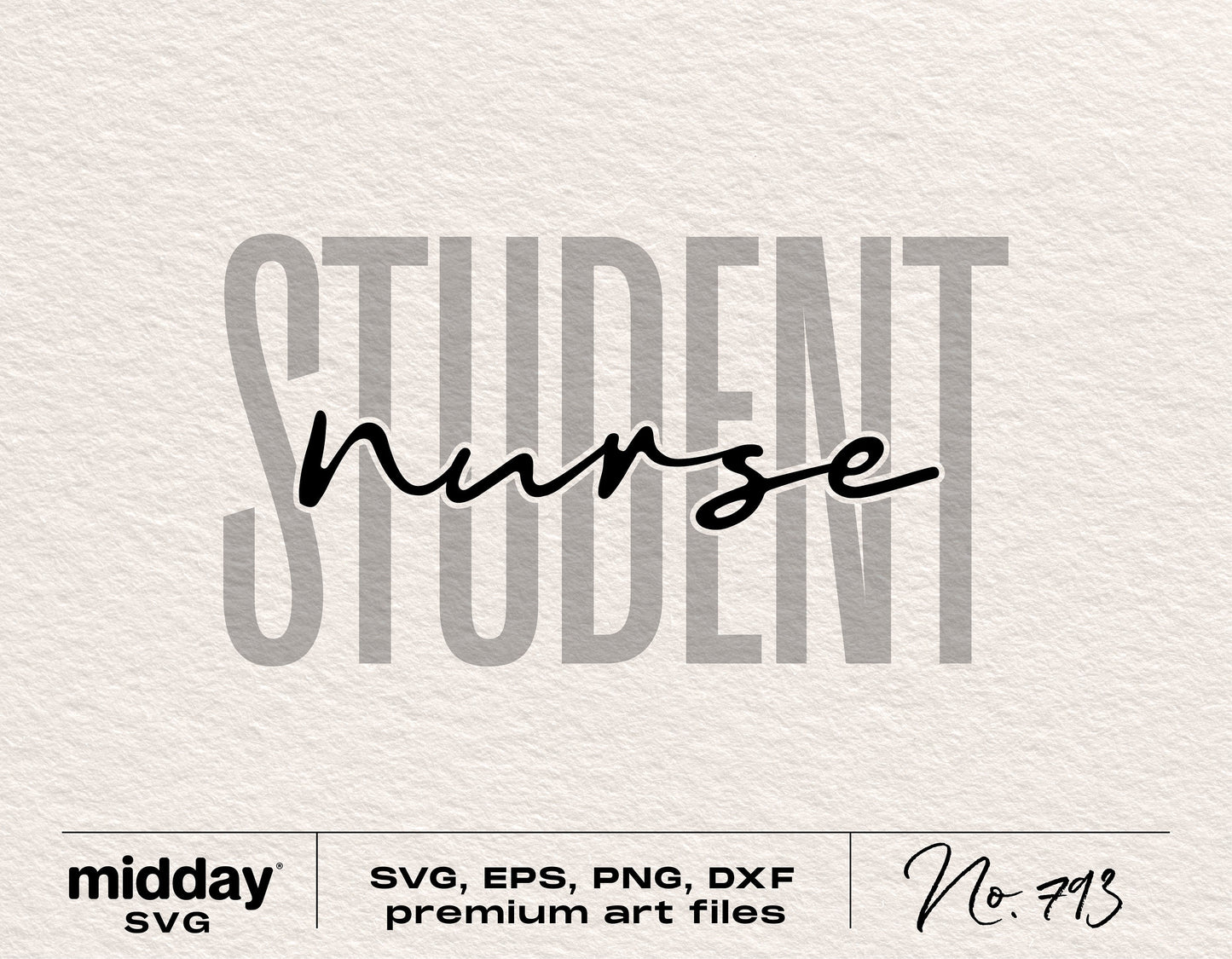 Student Nurse SVG design for shirt gift, featuring premium cut files in SVG, PNG, DXF, and EPS formats for Cricut and Silhouette.