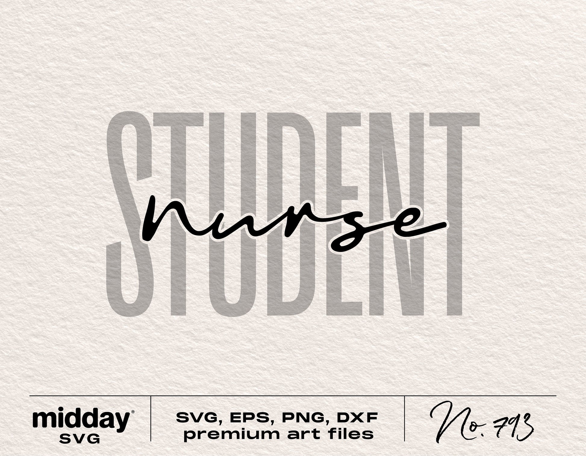 Student Nurse SVG design for shirt gift, featuring premium cut files in SVG, PNG, DXF, and EPS formats for Cricut and Silhouette.