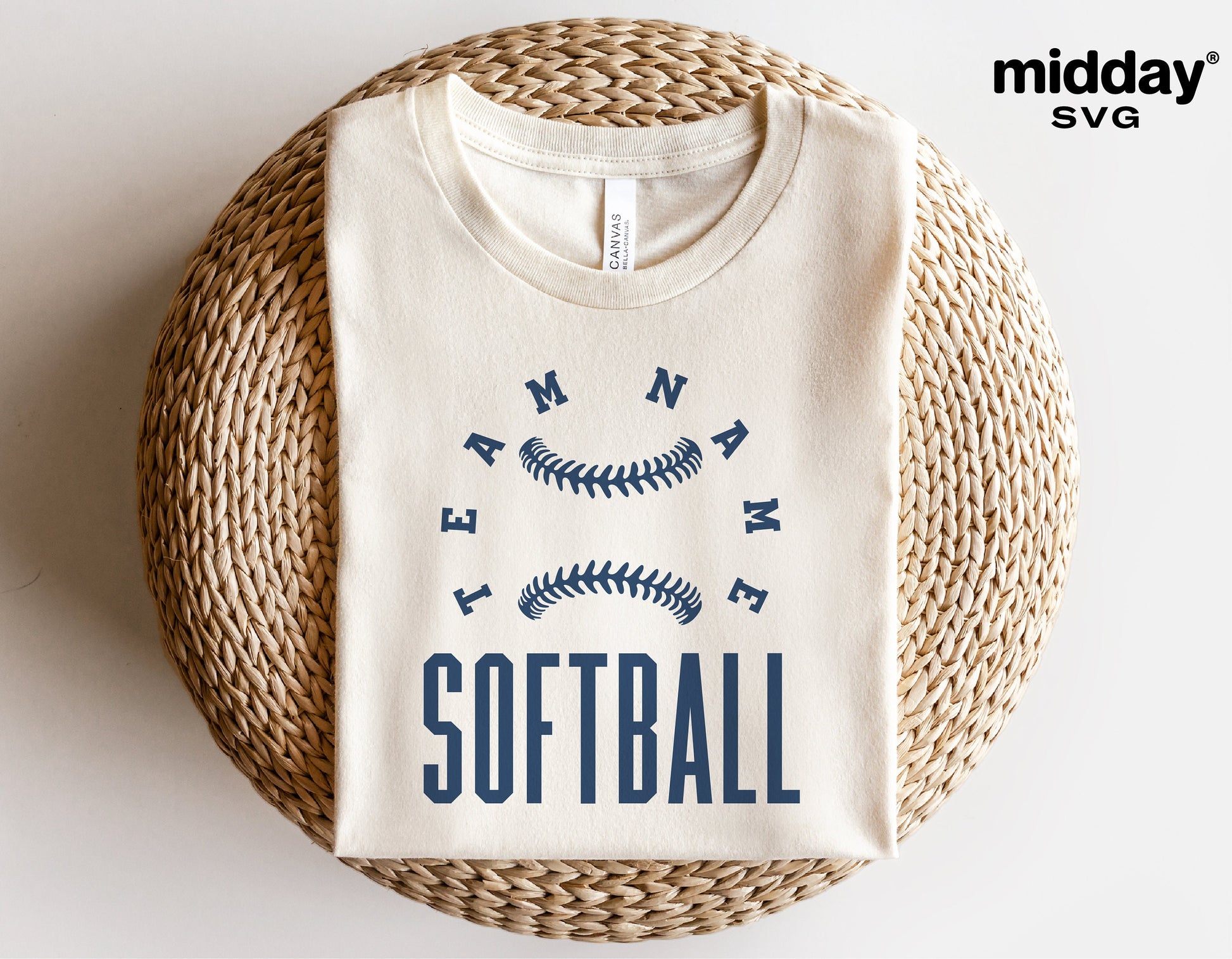 Softball team shirt mockup featuring customizable SVG design ideal for Cricut and sublimation projects.