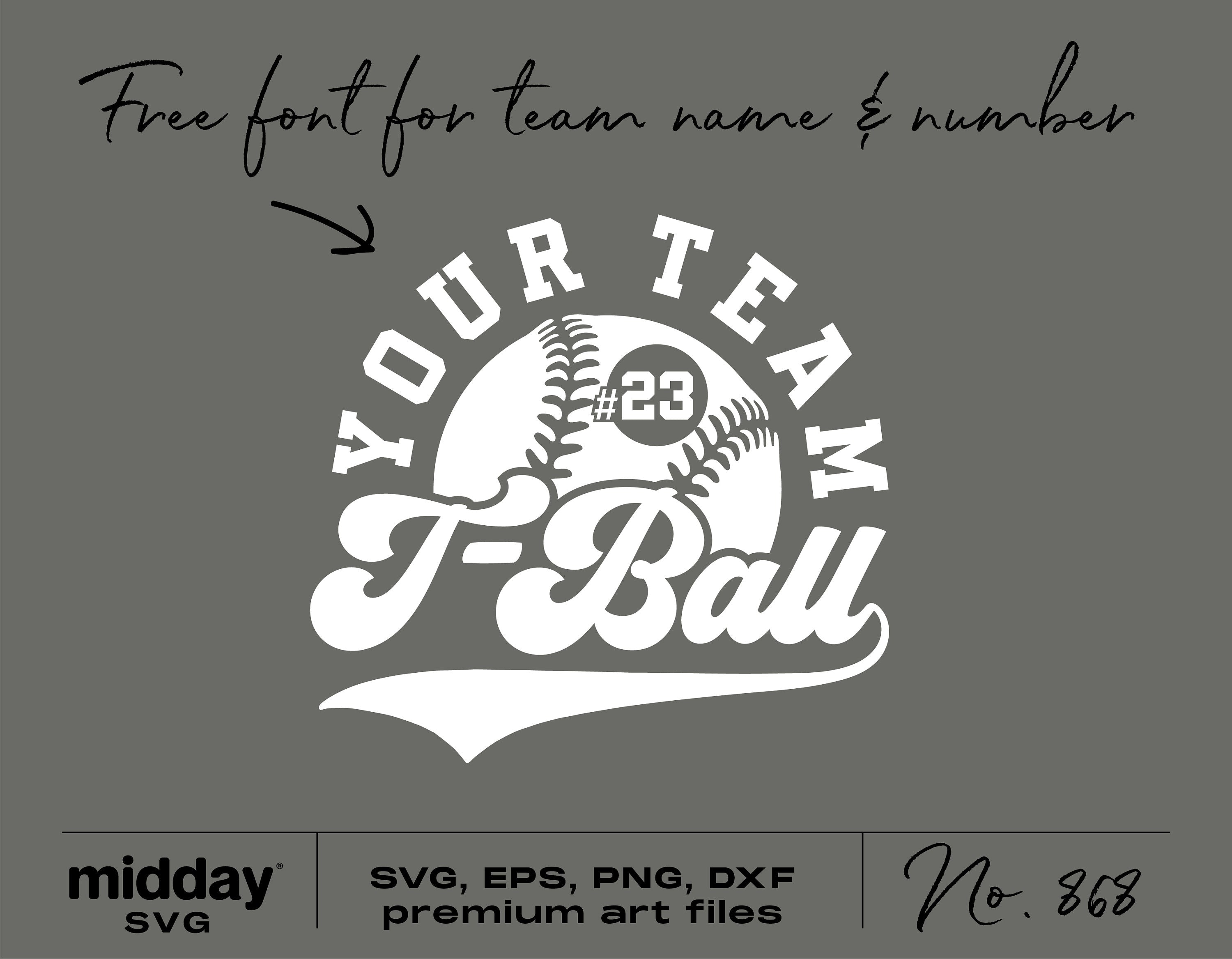 T-Ball Mom Shirt Svg, Tball Team Template Png, Dxf Eps Ai Svg Png, Tball Cut Files, Cricut, Silhouette, Personalized, Digital Download